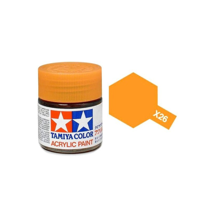 X26 orange transparent brillant pot Tamiya