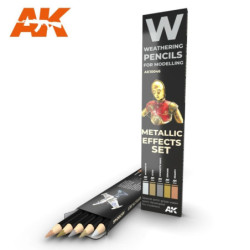 Crayons viellissement effets métalliques AK10046 AK INTERACTIVE