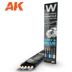 Crayons viellissement effets GRIS & BLEU AK10043 AK INTERACTIVE