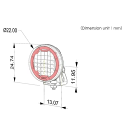 Projecteurs Leds 22mm 1/10e HT-SU1801230 GRC