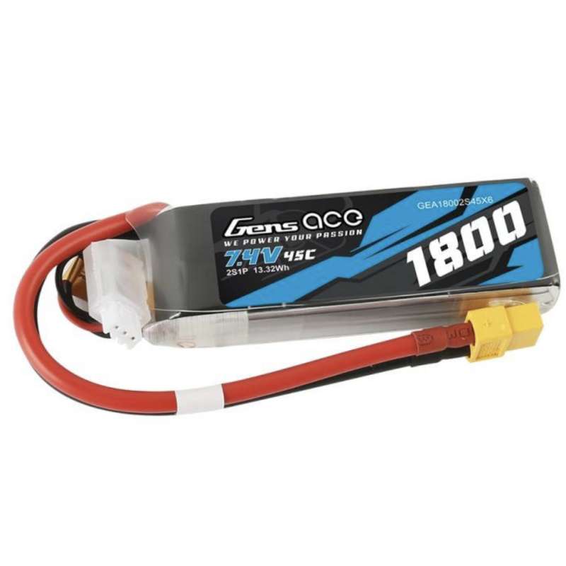 Lipo 7,4V 1800 mah 45C 2S Gens Ace Bashing