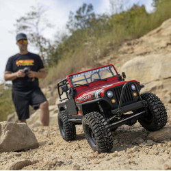 SCX10 III Jeep CJ-7 4WD Brushed RTR Rouge AXI03008T1 AXIAL