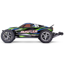 Rustler 4x2 BL-2S TQ ID RTR 37354-4 vert Traxxas