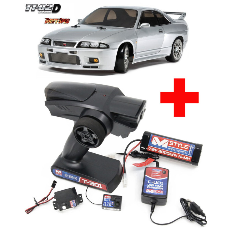 Nissan Skyline GT-R R33  Drift TT-02D 58604PACK Tamiya